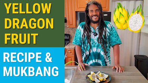 YELLOW DRAGON FRUIT RECIPE & MUKBANG - ASMR