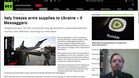 Italy freezes arms supplies to Ukraine