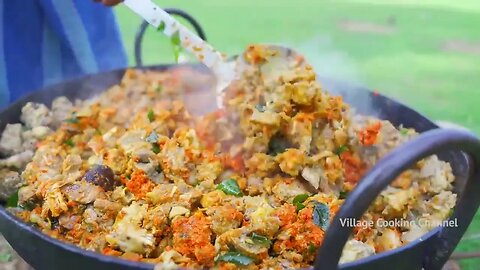 Turkey Fry | Indian Style Turkey Recipe | Vaan Kozhi Varuval Recipe | Village Cooking Channel