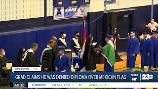 Grad claims he was denied diploma over Mexican flag