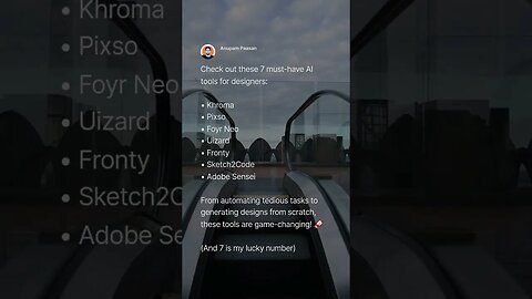 7 Must-Have AI Tools for Designers | Revolutionize Your Workflow! #shorts #aitools #ai