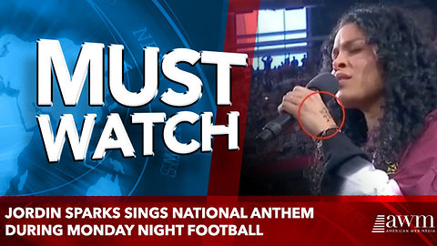 Jordin Sparks Sings National Anthem During Monday Night Football