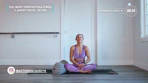 20 Min Full Body Stretch Yoga For Stress & Anxiety Relief