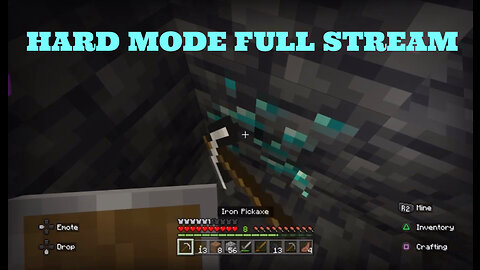 Playing Minecraft Survival on hard mode until I fall asleep