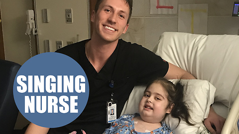 Sweet moment nurse lifts spirits of his favorite patient with bedside performance