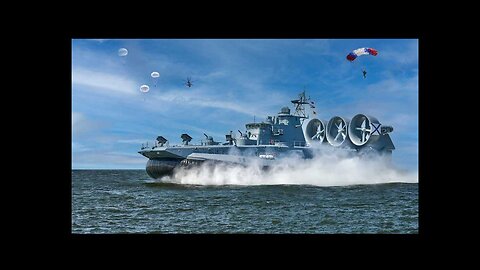 Russian Navy's hovercraft "Zubr"-largest amphibious assault vehicle