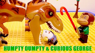Humpty Dumpty and Dinosaurs LEGO Animation with Curious George