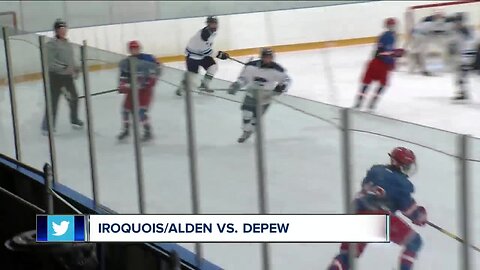 Edbauer scores goal for Depew hockey vs. Iroquois/Alden (2/8/2020)