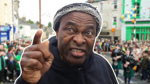 Aggressive African Fails to Intimidate Irishman at St. Patrick's day Parade in Letterkenny, Ireland!