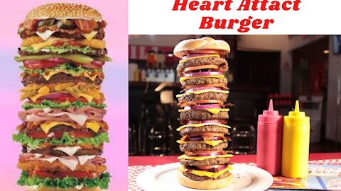 Heart Attact burger in street food
