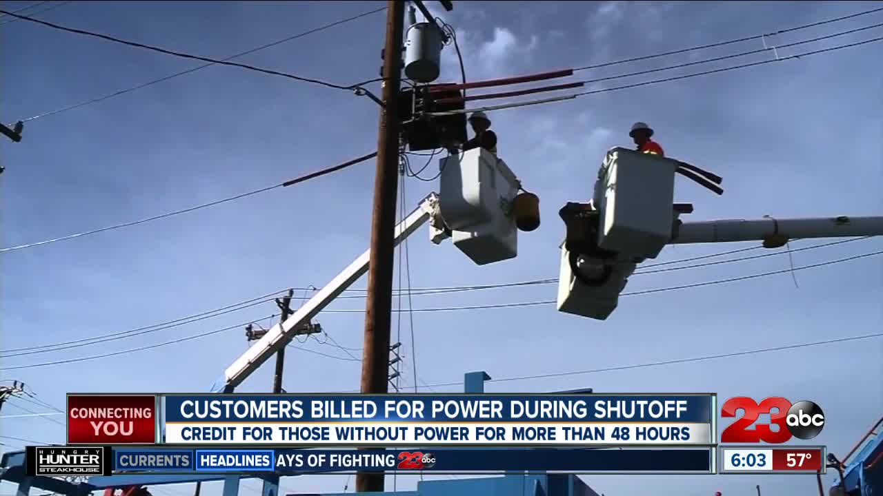 Customers Billed for Power During Shutoff