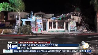 Fire destroys popular Mozy Cafe, two other businesses in Encinitas