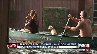 residents rescued from high flood waters