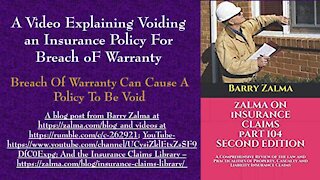 A Video Explaining Voiding an Insurance Policy for Breach of Warranty