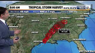 Tropical Storm Harvey makes landfall in Louisiana