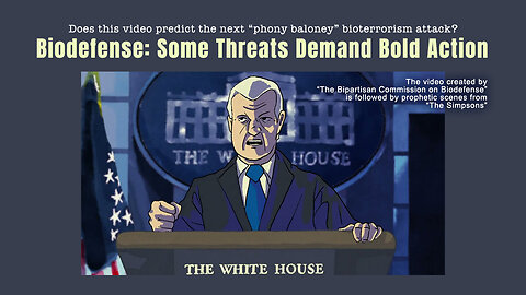 Biodefense Trailer (Does this video predict the next "phony baloney" bioterrorism attack?)