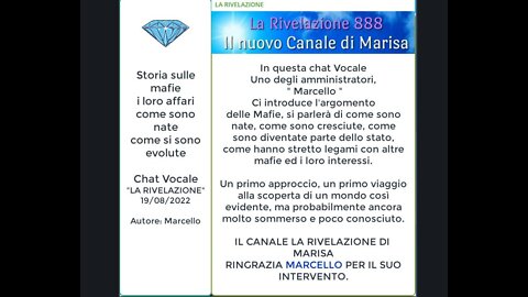 Chat La Rivelazione " Marisa " Le Mafie - Autore Marcello