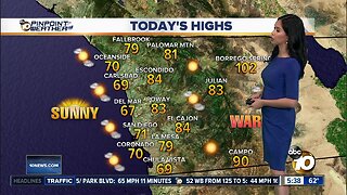 10News Pinpoint weather for Sun. June 9, 2019