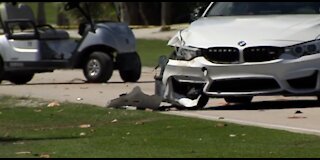 Man injured in golf cart crash on Palm Beach dies at hospital