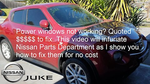Nissan Juke Power Window fix