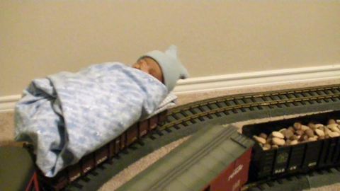 Take A Look At This Baby’s First Train Ride