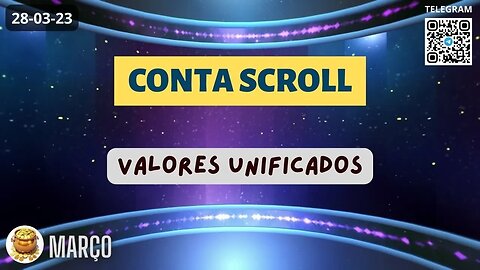 CONTA SCROLL Valores Unificados - Operações Pagamentos