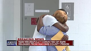 Man wrongfully convicted of rape released from Macomb County prison