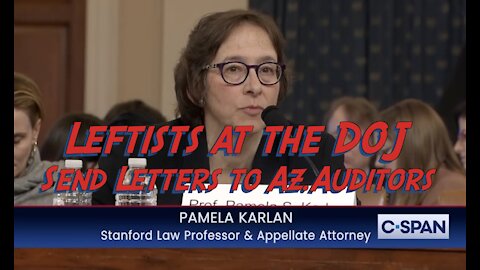 DOJ Pamela Karlan Sends Letter to AZ Audit. Check out her roll in impeachment hearing.
