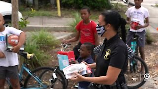 Martin County Sheriff's Deputies distribute free gifts to local children