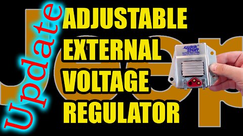 UPDATE: Adjustable External Voltage Regulator Issue Resolved
