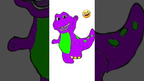 Drawing New Barney 🤣 #drawing #art #barney #newbarney #barneythedinosaur