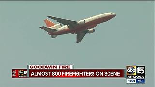 Goodwin fire grows to almost 25,000 acres