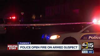 Police open fire on armed suspect in Phoenix