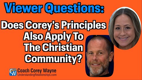 Does Corey's Principles Also Apply To The Christian Community?