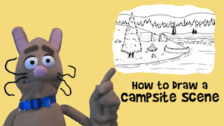 How to Draw a Campsite Scene