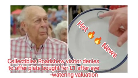 Collectibles Roadshow visitor denies to offer plate bought for £1 after eye-watering valuation