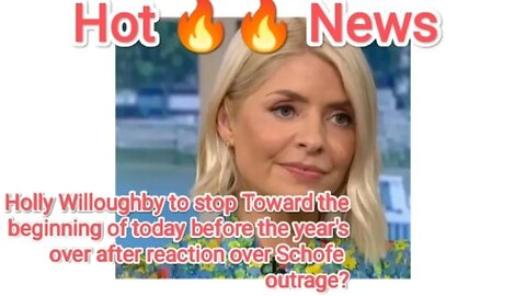 Holly Willoughby to stop Toward the beginning of today before the year's over after reaction