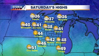Warm and calm weekend, highs near 50