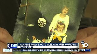 Man finds family's photo miles away after hurricane