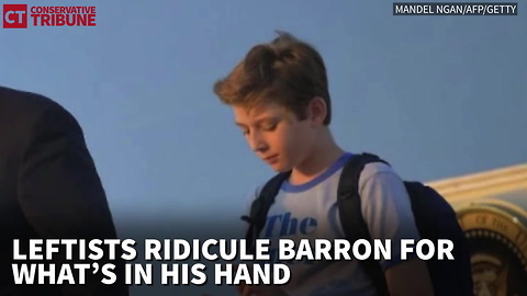 Sick: Barron Trump Roasted for Holding Innocent Item in Photograph