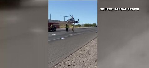 Boulder City police officer involved in crash with motorcyclists