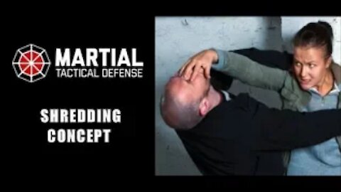 Women's self defense: shredding concept