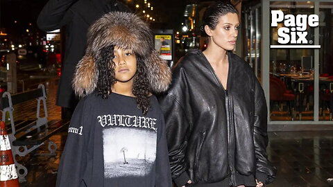 Bianca Censori covers up in Kanye West's Balenciaga jacket for fast food date with stepdaughter North
