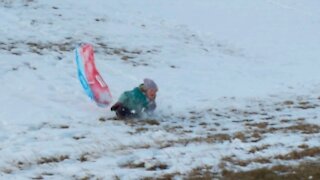 Ally's Sledding Wipe Out