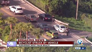 Bicyclist hit by vehicle in suburban West Palm Beach