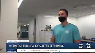 Workers land new jobs after retraining