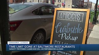 Time limit gone at Baltimore restaurants