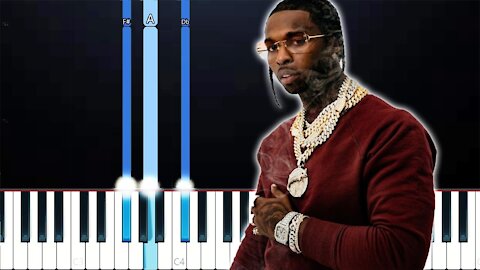 Pop Smoke - The Woo ft. 50 Cent, Roddy Ricch (Piano Tutorial)