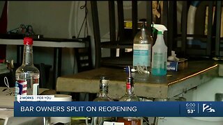 Bar owners split on reopening