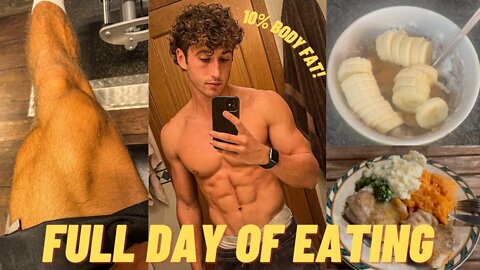 Full Day Of Eating To Get 10% Body Fat! How To Eat Like A Footballer